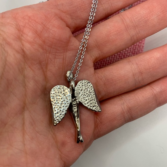 Clear Quartz Angel Necklace Clear Quartz Pendant Crystal Quartz Necklace - Picture 3 of 3